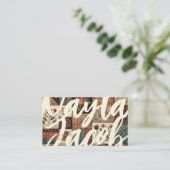 Terracotta Quilt Patchwork Handgemaakte kleding Visitekaartje (Staand voorkant)