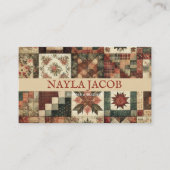 Terracotta Quilt Patchwork Handgemaakte kleding Visitekaartje (Voorkant)