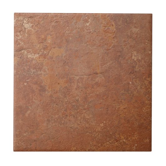 Terracotta red simple rustic  tegeltje (Voorkant)