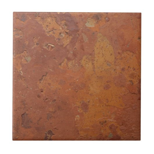 Terracotta red simple rustic  tegeltje (Voorkant)
