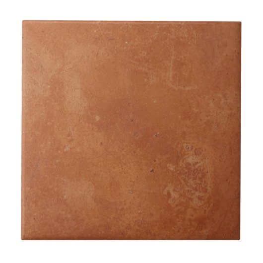 Terracotta red simple rustic tegeltje (Voorkant)
