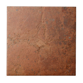 Terracotta red simple rustic  tegeltje