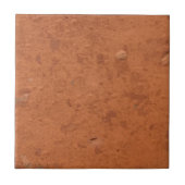 Terracotta red simple rustic tegeltje (Voorkant)