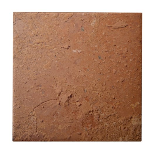 Terracotta red simple rustic  tegeltje (Voorkant)