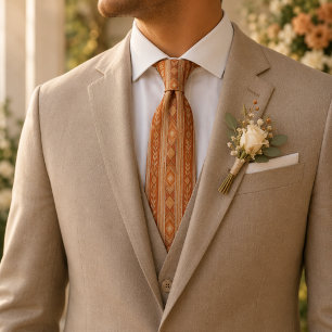 Terracotta Regency Diamant Stropdas