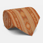 Terracotta Regency Diamant Stropdas (Opgerold)