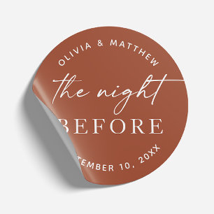 Terracotta repetitiediner Nacht voor de Herfst Ronde Sticker