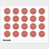 Terracotta Retro Boho Minimalistisch Kersttoespraa Ronde Sticker (Vel)