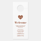 Terracotta retro typografie niet storen bruiloft (Achterkant)