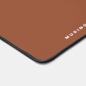 Terracotta retrotypografie gepersonaliseerd bureaumat (Hoek)