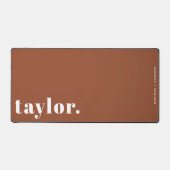 Terracotta retrotypografie gepersonaliseerd bureaumat (Voorkant)