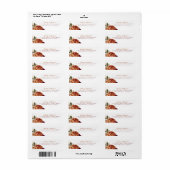 Terracotta Roest Bloem Pampas Gras Herfst Feest Etiket (Full Sheet)