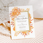 Terracotta Roest Bloemen Rustiek Elegante Herfst T Kaart