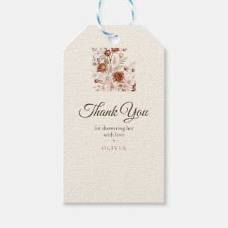 Terracotta Romance Favor Tag — Dank je Cadeaulabel