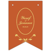 Terracotta Roos bruiloft Bunting Flags Banner (Eerste vlag)