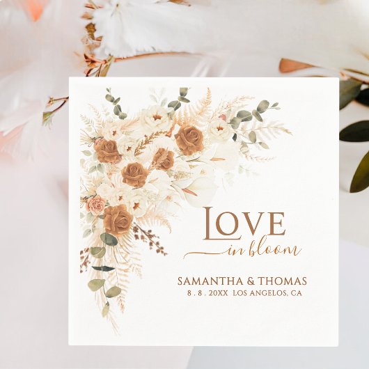 Terracotta Roos & Calla Lily Wedding Servet