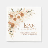 Terracotta Roos & Calla Lily Wedding Servet (Voorkant)