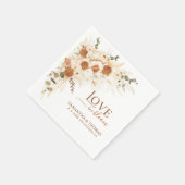 Terracotta Roos & Calla Lily Wedding Servet (Hoek)