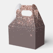 Terracotta Roos Gold Blush Glitter Monogram Bedankdoosjes (Achterkant)