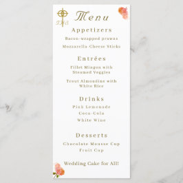 Terracotta Roos Katholiek Trouwmenu Menu