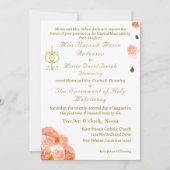 Terracotta Roos Katholieke bruiloft uitnodiging (Voorkant)