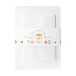 Terracotta Roos Katholieke Trouw Uitnodigingen Wikkel