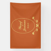 Terracotta Roos Trouwbanner Spandoek (Verticaal)