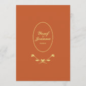 Terracotta Roos Wedding Menu (Achterkant)