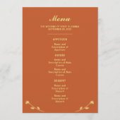 Terracotta Roos Wedding Menu (Voorkant)