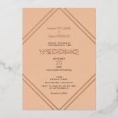 Terracotta & Rose or minimaliste invitation (Recto)