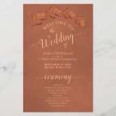 Terracotta & rouille Feuilles Budget Programme de (Devant)