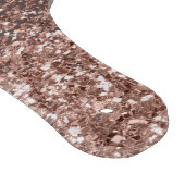 Terracotta Roze Goud Blozen Roze Glitter Monogram Snijplank (Hoek)