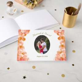 Terracotta Rozen Katholieke bruiloft Folie gastenb Gastenboek