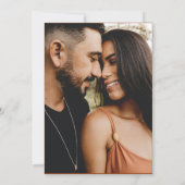 Terracotta Rust Burnt Oranje Foto Wedding Kaart (Achterkant)