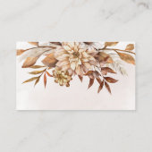 Terracotta Rust Floral Boho Fall Wedding Reception Informatiekaartje (Achterkant)