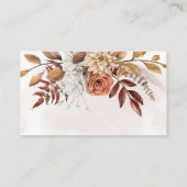 Terracotta Rust Floral Boho Fall Wedding Website Informatiekaartje (Achterkant)