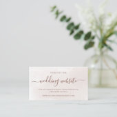 Terracotta Rust Floral Boho Fall Wedding Website Informatiekaartje (Staand voorkant)