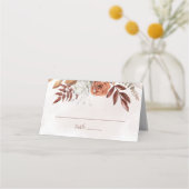 Terracotta Rust Flowers Boho Herfst Foliage Weddin (Voorkant)