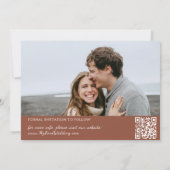 Terracotta Rust Photo Enregistrer la carte Date (Dos)