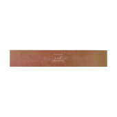 Terracotta Rust Texture Elegant Script Uitnodigingen Wikkel (Vlak)