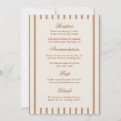 Terracotta Rustic Chic Modern Wedding Invitation (Dos)