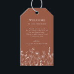 Terracotta Rustic Floral Fall Wildflower Wedding<br><div class="desc">Simple Minimalist Elegant Terracotta Burnt Orange Modern Wedding favor tag with wildflowers. Please find more matching designs and variations from my store. And feel free to contact me for further customization or matching items.</div>