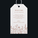 Terracotta Rustic Floral Fall Wildflower Wedding<br><div class="desc">Simple Minimalist Elegant Terracotta Burnt Orange Modern Wedding favor tag with wildflowers. Please find more matching designs and variations from my store. And feel free to contact me for further customization or matching items.</div>