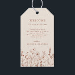 Terracotta Rustic Floral Fall Wildflower Wedding<br><div class="desc">Simple Minimalist Elegant Terracotta Burnt Orange Modern Wedding favor tag with wildflowers. Please find more matching designs and variations from my store. And feel free to contact me for further customization or matching items.</div>