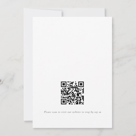 Terracotta Rustic Florals QR Code Rehearsal Dinner Kaart (Achterkant)
