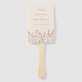 Terracotta Rustic Herfst Wildflower Wedding Progra Handwaaier (Voorkant)