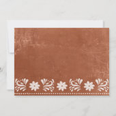 Terracotta Rustic Papel Picado Bewaar de datum Save The Date (Achterkant)