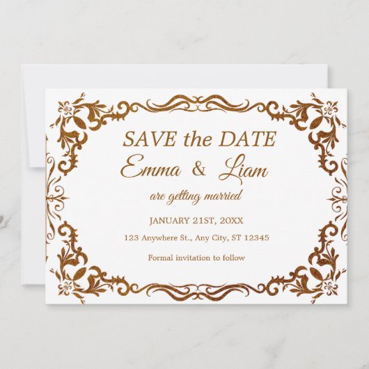 Terracotta Rustic Papel Picado – Save the Date (Devant)