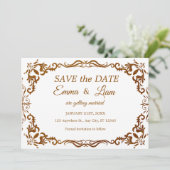 Terracotta Rustic Papel Picado – Save the Date (Debout devant)