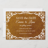 Terracotta Rustic Papel Picado – Save the Date (Devant)